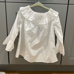 Off shoulder white top